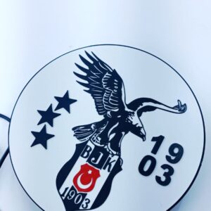 Beşiktaş 1903 LED Işıklı Duvar Dekoru – 18x18 cm